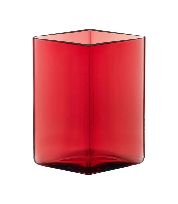 Iittala Ruutu Vaas 115x140mm Cranberry 3 Iittala Ruutu Vaas 115x140mm Cranberry