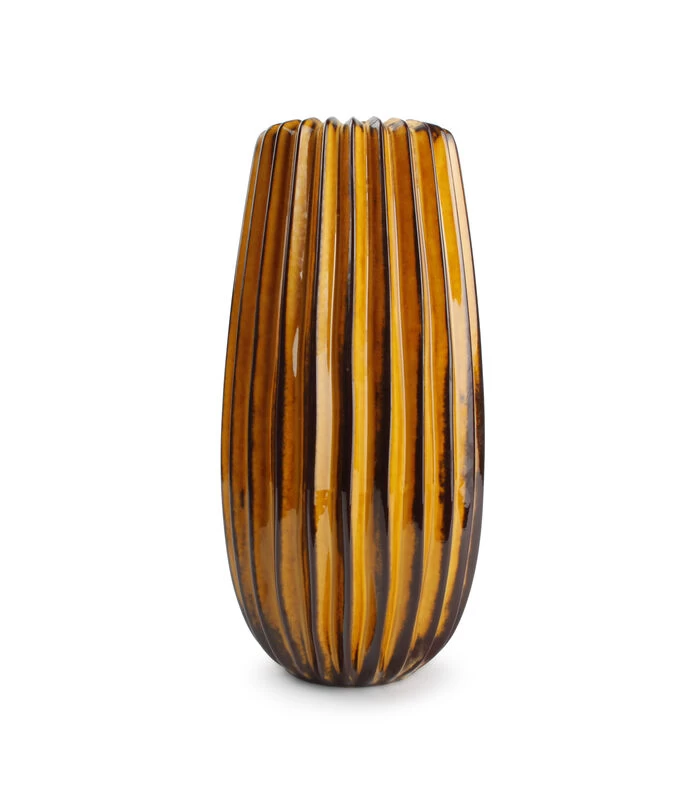 Vaas 16xH34cm Geel Coral 4 Vaas 16xH34cm Geel Coral - Afbeelding 2