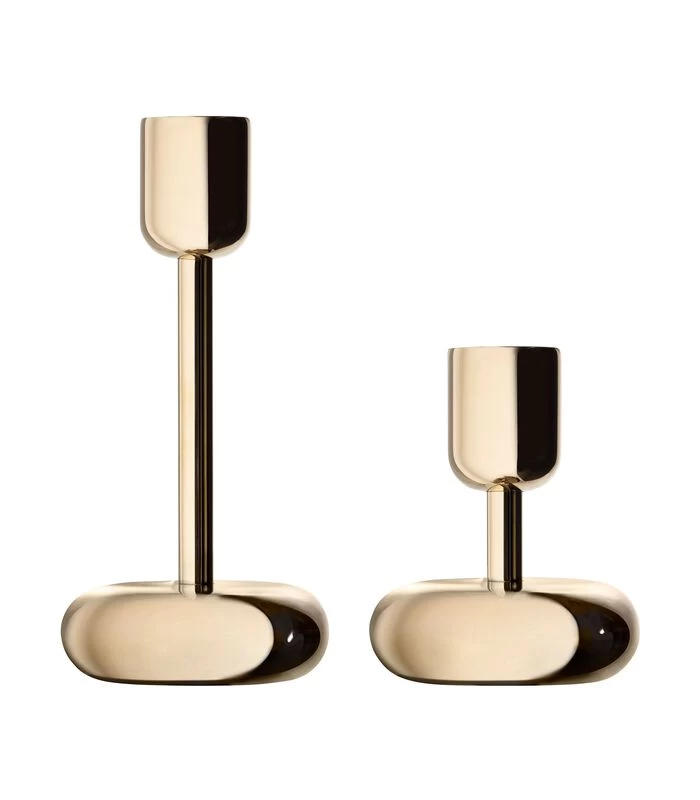 Iittala Nappula Kandelaar Messing Cadeauverpakking Set Van 2 3 Iittala Nappula Kandelaar Messing Cadeauverpakking Set Van 2