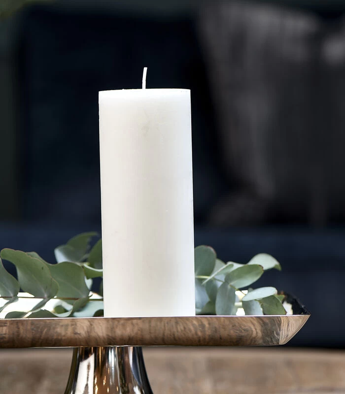 Kaarsen - Pillar Candle ECO Off-white 10x10 - Wit - Set Van 2 Stuks 4 Kaarsen - Pillar Candle ECO Off-white 10x10 - Wit - Set Van 2 Stuks - Afbeelding 2