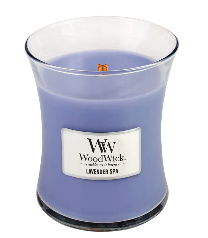 WoodWick Kaars Lavender Spa Medium 3 WoodWick Kaars Lavender Spa Medium