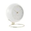 Karlsson Tafelklok Globe - Wit - 21x24,5x14cm -Professionele winkel voor decoratieve artikelen 10733b73b01c4d908b5d0c9fe028e7a9