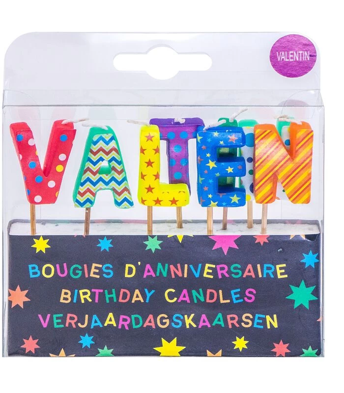 Verjaardagskaarsen Voor De Naam Valentin 3 Verjaardagskaarsen Voor De Naam Valentin