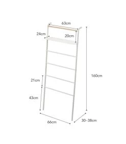 Yamazaki Ladder Hanger Wide With Rack - Tower - White 11 Yamazaki Ladder Hanger Wide With Rack - Tower - White -Professionele winkel voor decoratieve artikelen 130ae4954919473eb33d04e66c7dba8c