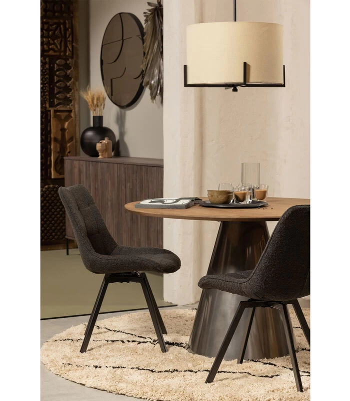 WOOOD Cleo Vloerkleed Rond - Polyester - Off-White - 1x200x200 4 WOOOD Cleo Vloerkleed Rond - Polyester - Off-White - 1x200x200 - Afbeelding 2