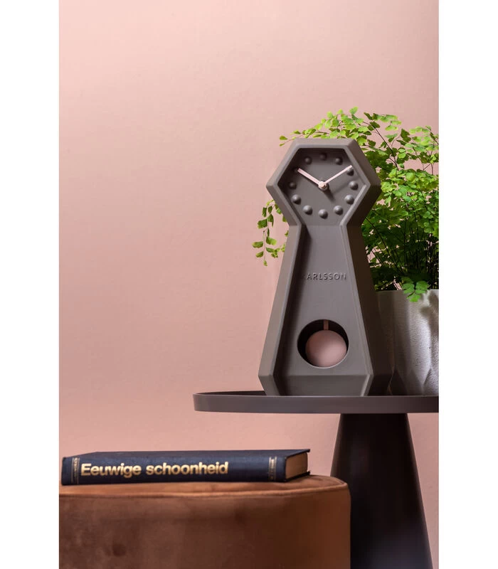 Karlsson Tafelklok Genuine - Mosgroen - 34x9,4x16cm 4 Karlsson Tafelklok Genuine - Mosgroen - 34x9,4x16cm - Afbeelding 2