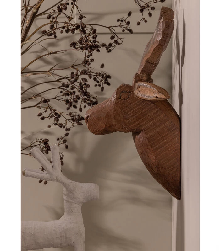 BePureHome Moose Deco - Paper Mache - Wit - 39x23x12 4 BePureHome Moose Deco - Paper Mache - Wit - 39x23x12 - Afbeelding 2