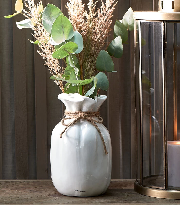 Vaas Keramiek - RM Canvas Bag Vase - Wit 4 Vaas Keramiek - RM Canvas Bag Vase - Wit - Afbeelding 2