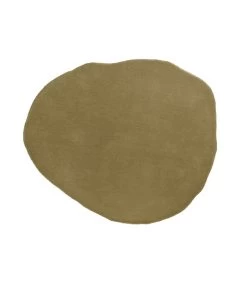 Leitmotiv Vloerkleed Organic Round - Mosgroen - 145x130cm