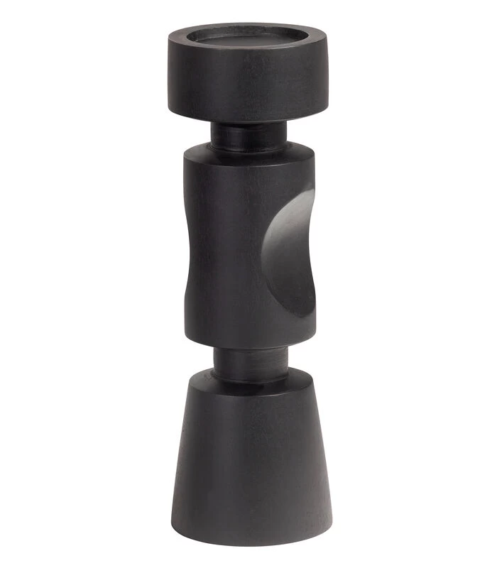 Midi Kandelaar - Mangohout - Zwart - 36x12x12 3 Midi Kandelaar - Mangohout - Zwart - 36x12x12