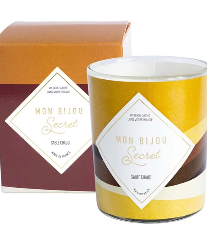 Geurkaars Zand Met Gouden Messing Ring 3 Geurkaars Zand Met Gouden Messing Ring