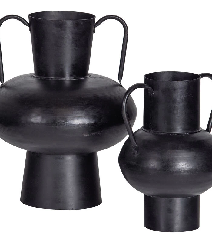 Exclusive Vere Vaas - Metaal - Zwart - 37x30x30 6 Exclusive Vere Vaas - Metaal - Zwart - 37x30x30 - Afbeelding 4