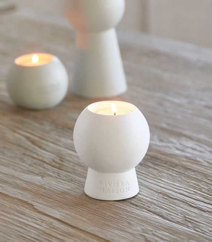 Waxinelichthouder Rond, Theelichthouder - Oriental Pearl - Mat Wit 4 Waxinelichthouder Rond, Theelichthouder - Oriental Pearl - Mat Wit - Afbeelding 2