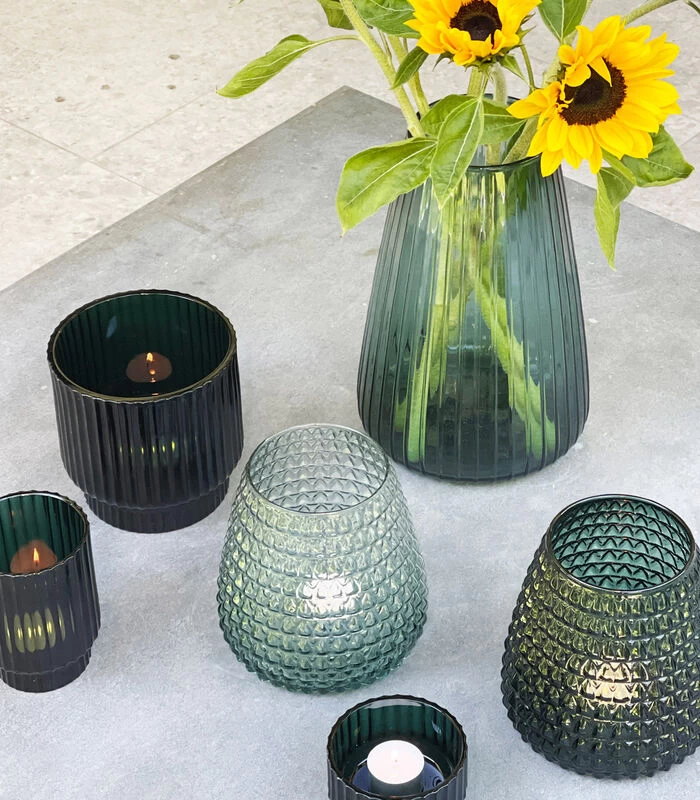 DIM Vaas Stripe Medium Groen 6 DIM Vaas Stripe Medium Groen - Afbeelding 4