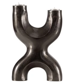 Exclusive Don Kaarsenstandaard X-Vorm - Metaal - Zwart - 30x20x8