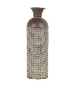 Exclusive Kari Vaas L - Metaal - Bruin - 60x17x17