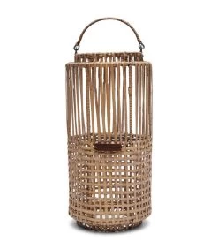 Professionele winkel voor decoratieve artikelen 5 Lantaarn, Windlicht, Kaarsenhouder - Webbing - Bruin