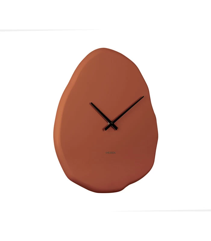 Karlsson Wandklok Organic Round - Oranje - 35x2x38cm 4 Karlsson Wandklok Organic Round - Oranje - 35x2x38cm - Afbeelding 2