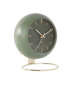 Karlsson Tafelklok Globe - Mosgroen - 21x24,5x14cm
