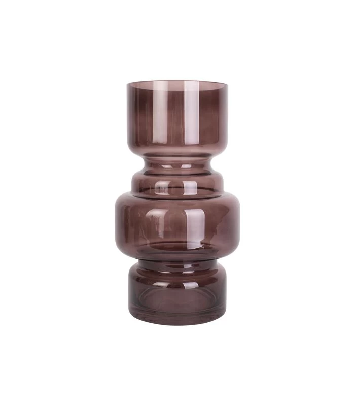 PRESENT TIME Vaas Courtly - Glas Chocolade Bruin - Large - 14x25cm 3 PRESENT TIME Vaas Courtly - Glas Chocolade Bruin - Large - 14x25cm