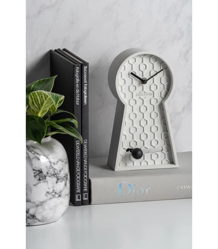 Karlsson Tafelklok Pendulum - Wit - 25x14x25cm 4 Karlsson Tafelklok Pendulum - Wit - 25x14x25cm - Afbeelding 2