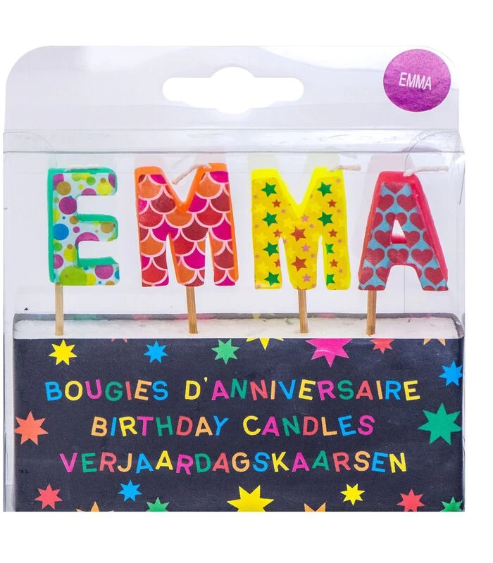 Verjaardagskaarsen Voor De Naam Emma 3 Verjaardagskaarsen Voor De Naam Emma