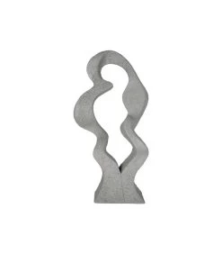 PRESENT TIME Ornament Abstract Art Wave -Warm Grijs - 23x14,5x40cm