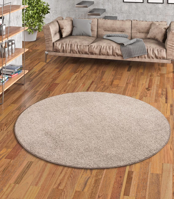 Vloerkleed Hoogpolig Velours Mona Rond 4 Vloerkleed Hoogpolig Velours Mona Rond - Afbeelding 2