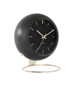 Karlsson Tafelklok Globe - Zwart - 21x24,5x14cm