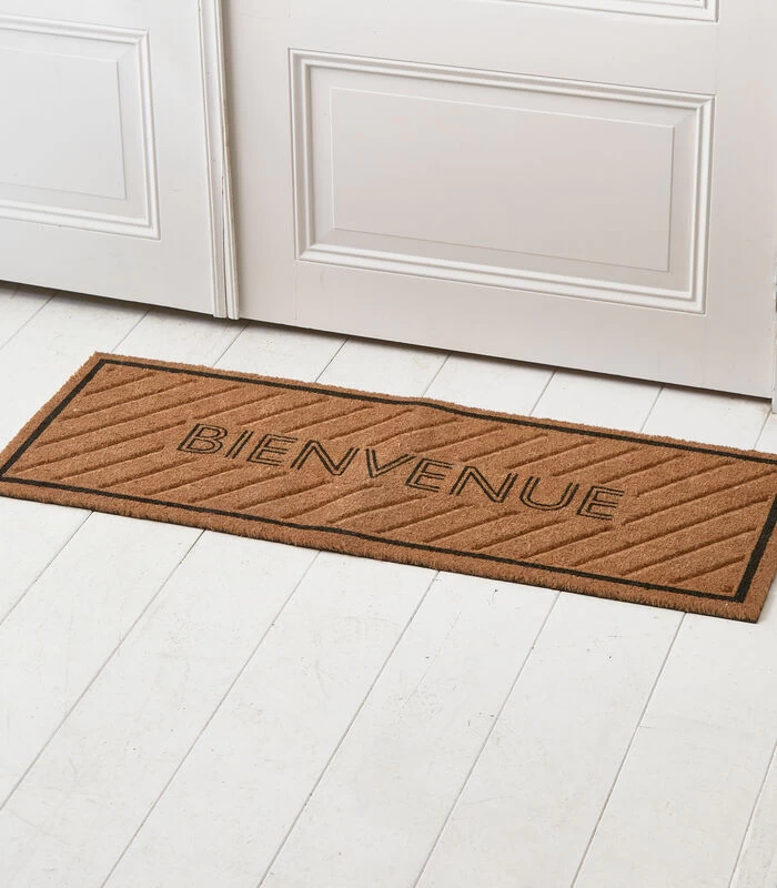 Deurmat Binnen, Kokos Droogloopmat Met Tekst - Bienvenue - Bruin 4 Deurmat Binnen, Kokos Droogloopmat Met Tekst - Bienvenue - Bruin - Afbeelding 2