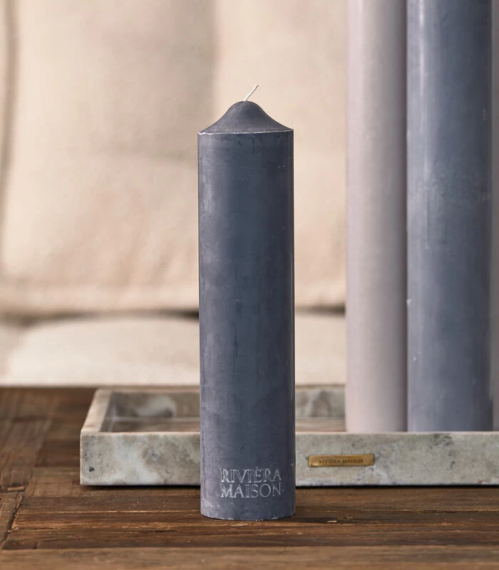 Stompkaars RM Rustic Blauw - 7x30 Cm 4 Stompkaars RM Rustic Blauw - 7x30 Cm - Afbeelding 2
