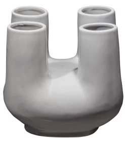 Exclusive Loua Vaas - Keramiek - Grijs - 17x17x17