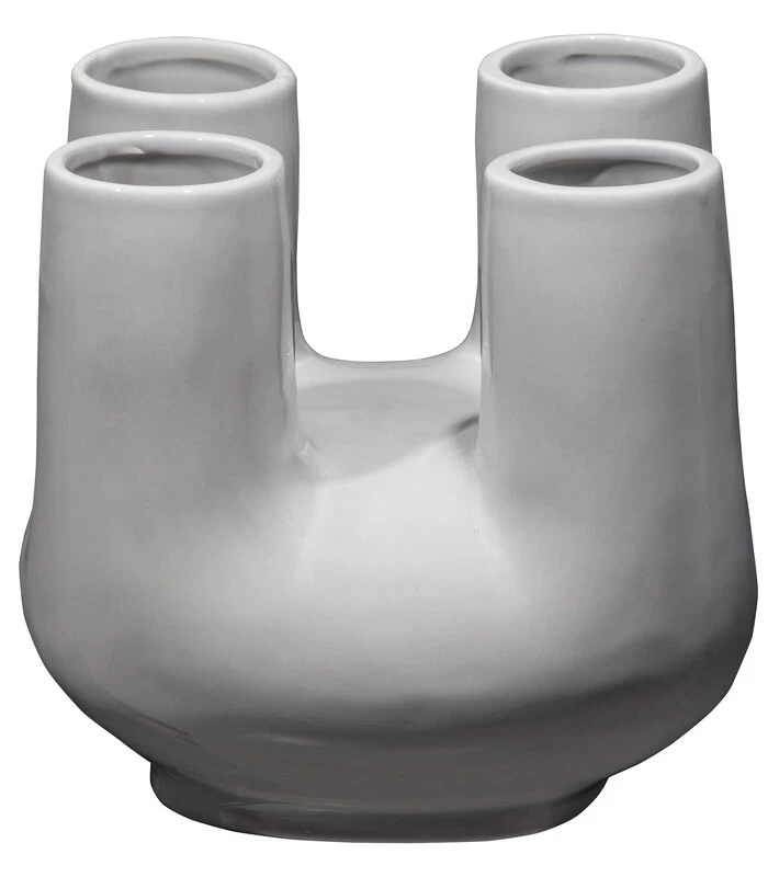 Exclusive Loua Vaas - Keramiek - Grijs - 17x17x17 3 Exclusive Loua Vaas - Keramiek - Grijs - 17x17x17