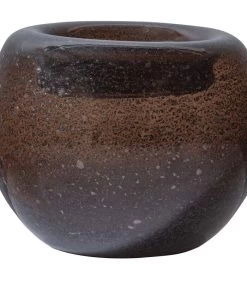 BePureHome Drib Vaas - Glas - Bruin - 12x15x15