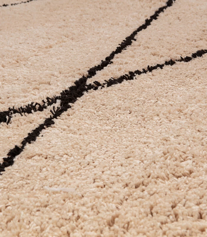 WOOOD Cleo Vloerkleed Rond - Polyester - Off-White - 1x200x200 5 WOOOD Cleo Vloerkleed Rond - Polyester - Off-White - 1x200x200 - Afbeelding 3