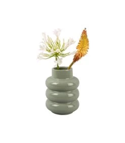 PRESENT TIME Vaas Bobbly Glazed - Groen - Ø15x19,5cm -Professionele winkel voor decoratieve artikelen 5cff757f19d145e1ace1e024a7570605
