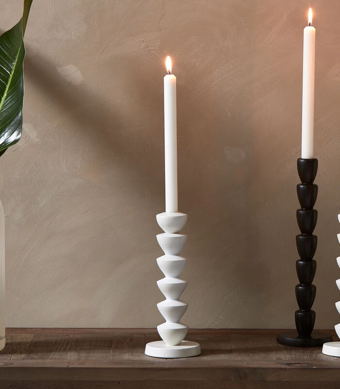 Kaarshouder Wit, Kandelaar - Isla Candle - Mat Wit 4 Kaarshouder Wit, Kandelaar - Isla Candle - Mat Wit - Afbeelding 2