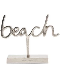 Beeld Met Tekst Op Voet, Deco - Beach Statue - Zilver