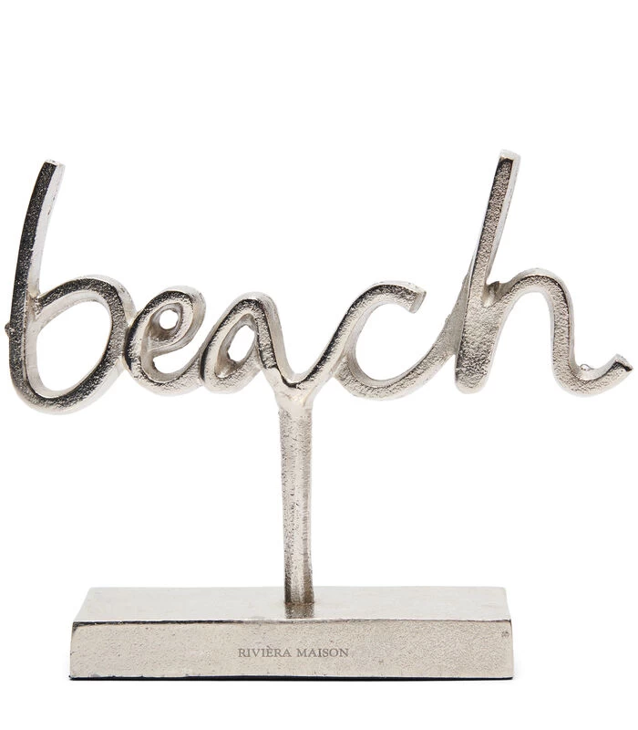 Beeld Met Tekst Op Voet, Deco - Beach Statue - Zilver 3 Beeld Met Tekst Op Voet, Deco - Beach Statue - Zilver