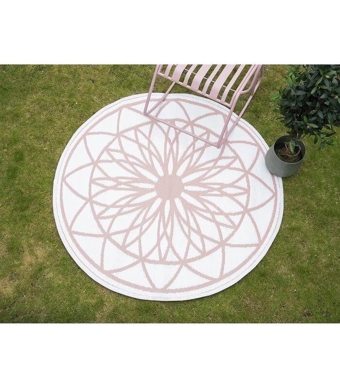 PRESENT TIME Outdoor Tapijt Fairytale - Roze - Rond - Ø150cm 4 PRESENT TIME Outdoor Tapijt Fairytale - Roze - Rond - Ø150cm - Afbeelding 2