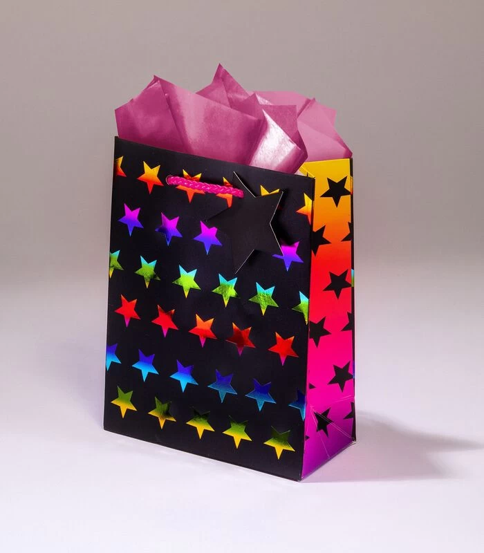 Geschenkentas Rainbow StarL 14 X H 18 X P 6,5 Cm 3 Geschenkentas Rainbow StarL 14 X H 18 X P 6,5 Cm