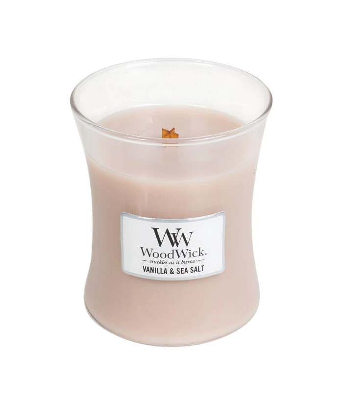 WoodWick Kaars Vanilla & Sea Salt Medium 3 WoodWick Kaars Vanilla & Sea Salt Medium