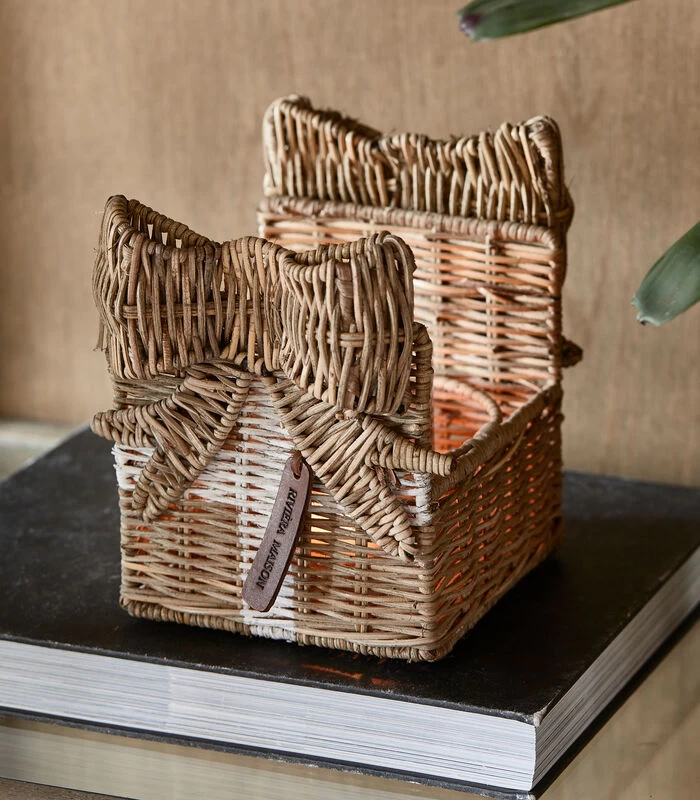 Theelichthouder Rustic Rattan Désir Naturel 4 Theelichthouder Rustic Rattan Désir Naturel - Afbeelding 2