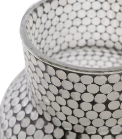 Exclusive Ace Vaas Mozaiek - Glas - Zwart - 45x30x30 -Professionele winkel voor decoratieve artikelen 6c18b7a39c6344f984c75371f4327005