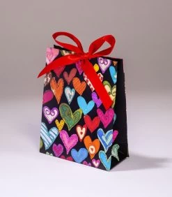 Geschenkentas Coeur Grenadine PM L 14 X H 18 X P 6,5 Cm