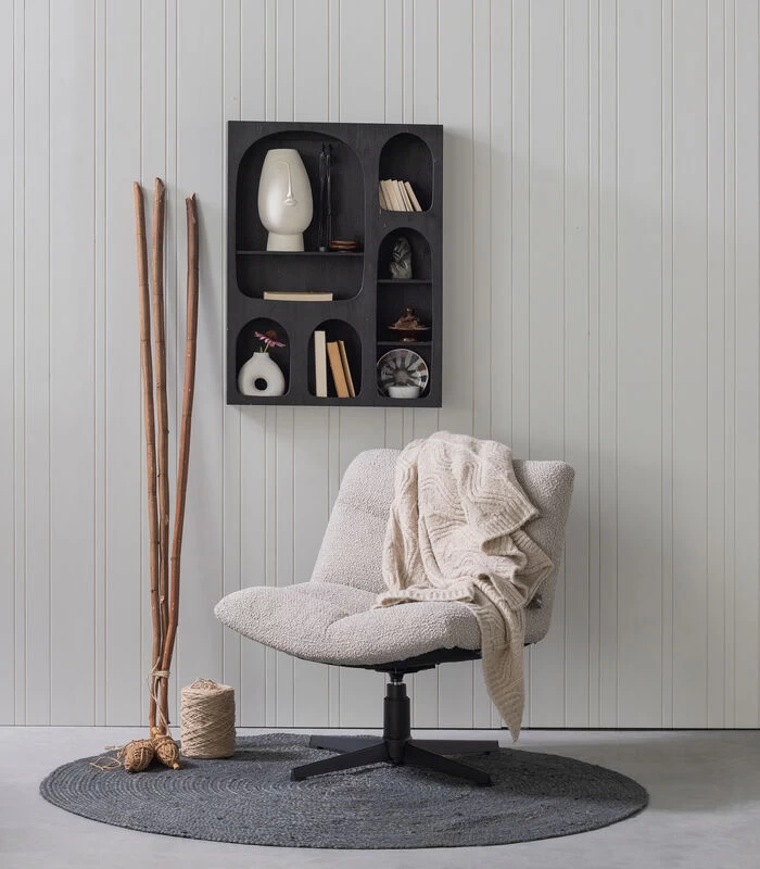 WOOOD Ross Vloerkleed - Jute - Asfalt - 1x150x150 4 WOOOD Ross Vloerkleed - Jute - Asfalt - 1x150x150 - Afbeelding 2