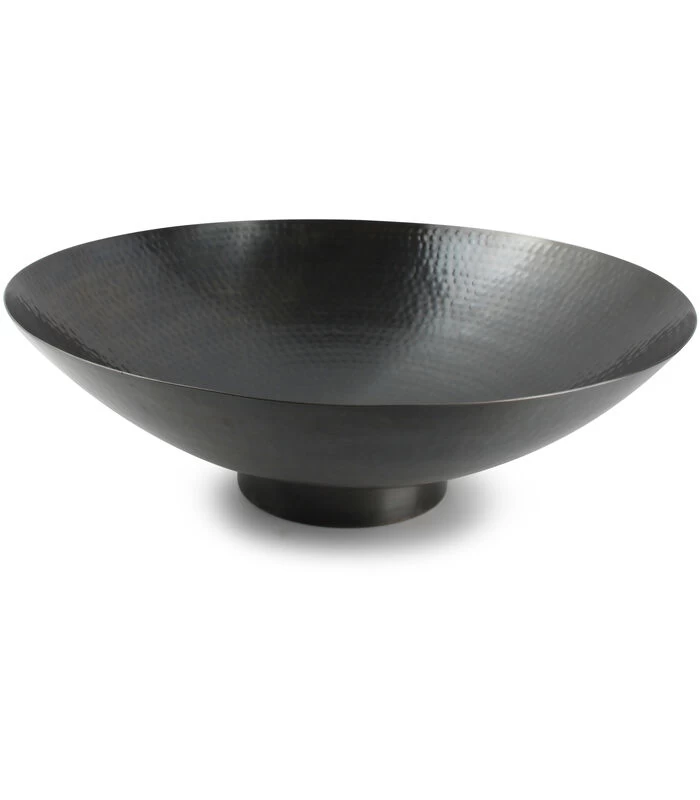 Sierschaal 49xH15cm Geborsteld Zwart Globe 4 Sierschaal 49xH15cm Geborsteld Zwart Globe - Afbeelding 2