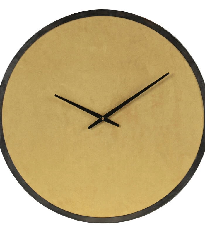 WOOOD Renske Wandklok - Velvet - Okergeel - 5x62x62 3 WOOOD Renske Wandklok - Velvet - Okergeel - 5x62x62