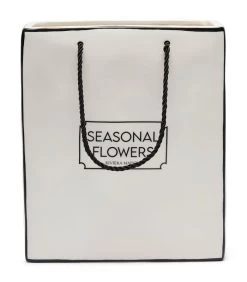 Vaas Keramiek, Bloemenvaas In Vorm Van Tas - Seasonal Flowers - Wit