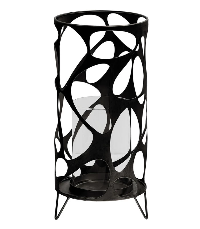 Jago Windlicht - Metaal - Zwart - 40x19x19 3 Jago Windlicht - Metaal - Zwart - 40x19x19